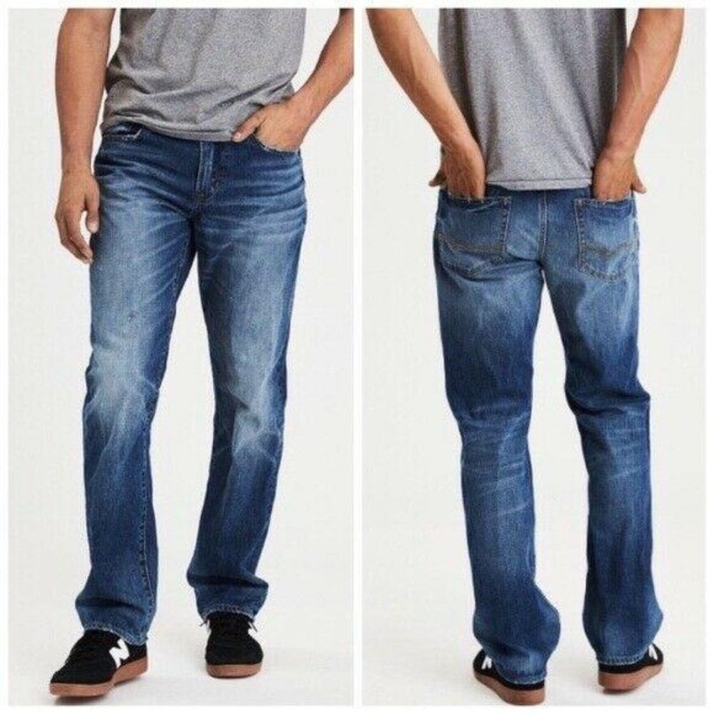 American Eagle 30 X 30 Relaxed Straight Jeans Dark